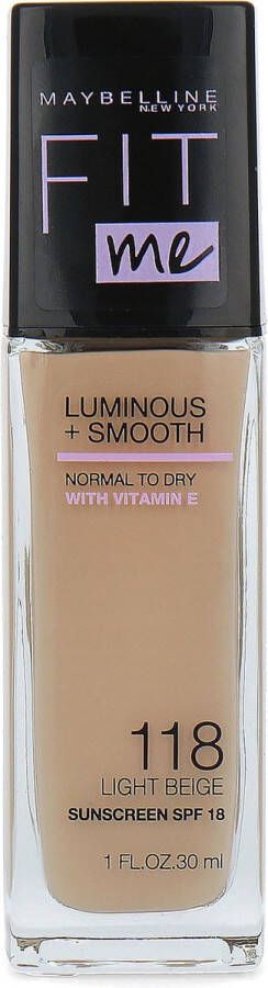 Maybelline Fit Me Luminous + Smooth Foundation 118 Light Beige