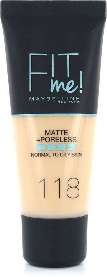 Maybelline Fit Me Matte & Poreless Foundation 118 Nude 3 Stuks Voordeelverpakking