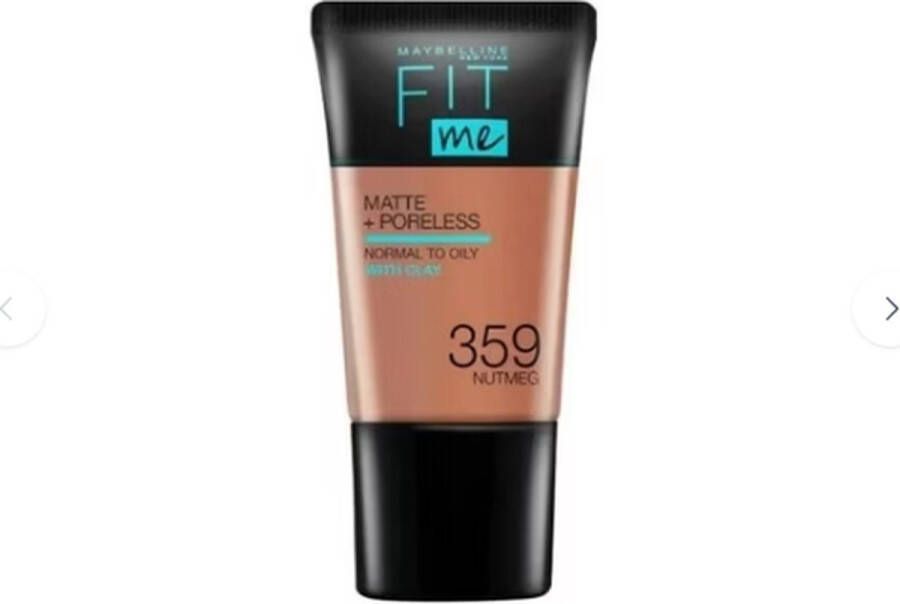 Maybelline Fit Me Matte & Poreless with Clay Foundation 18ml 359 Nutmeg