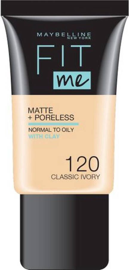 Maybelline Fit Me Matte + Poreless Foundation 120 Classic Ivory 18 ml