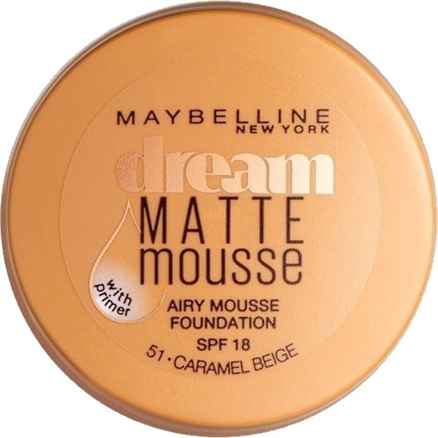 Maybelline Foundation Dream Matte Mousse 51 Caramel Beige