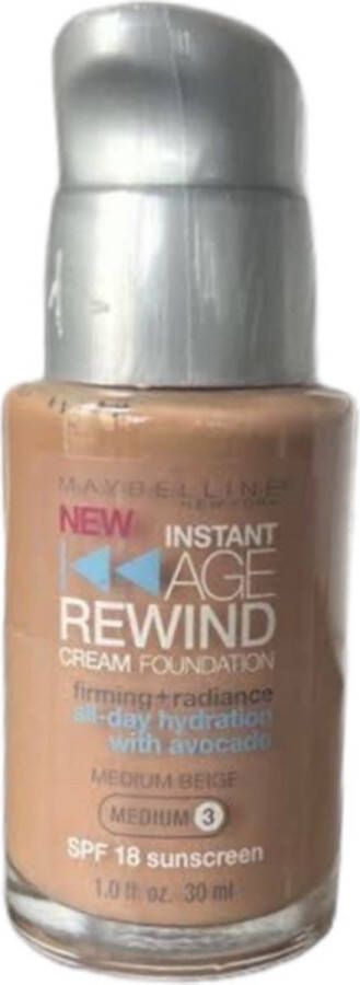 Maybelline Instant Age Rewind Foundation Spf18 M 1 Oz Foundation