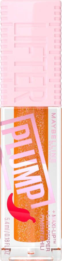 Maybelline Lifter Plump Lip Plumping lipgloss langdurig vollere lippen verwarmende sensatie met 5% Maxi-Lip™ en chilipeper Hot Honey 5 4 ml