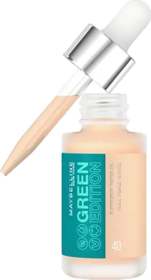 Maybelline Green Edition Superdrop Tinted Oil 040 Foundation VEGAN 20 ml