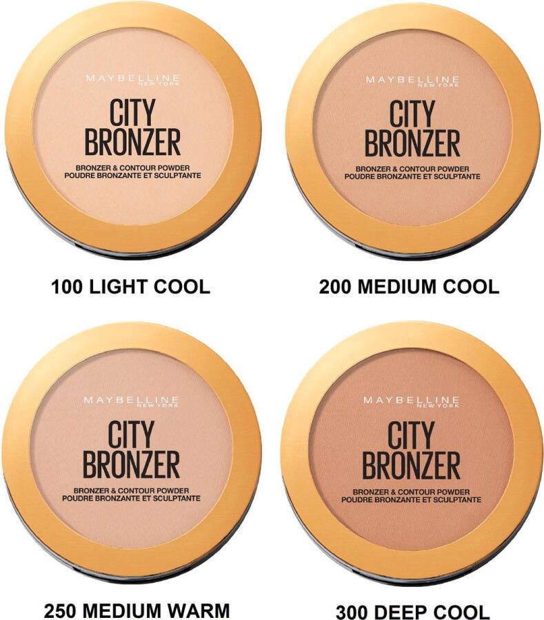 Maybelline New York City Bronzer & Contour Powder 200 Medium Cool Bronzing en Contouring Poeder 51 4 gr