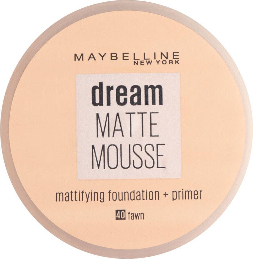 Maybelline New York Dream Matte Mousse Mattifying Foundation + Primer 040 Fawn Matterende Foundation met Medium Dekking 18 ml