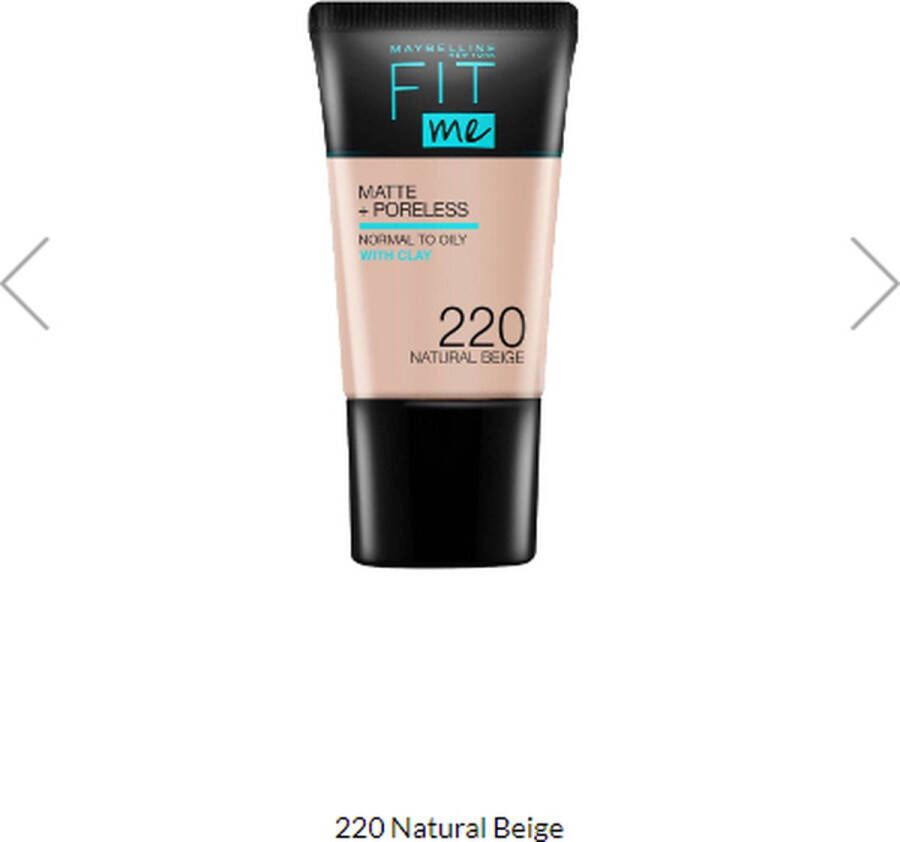 Maybelline Fit Me Matte + Poreless Foundation 220 Natural Beige 18 ml