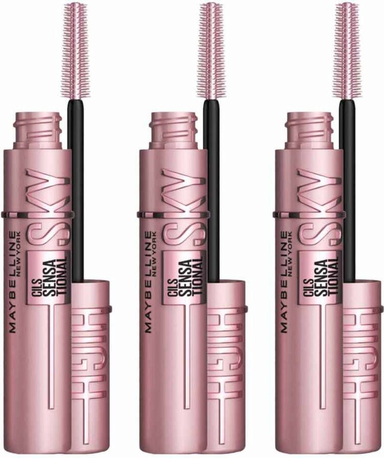 Maybelline New York Lash Sensational Sky High Very Black Zwart Lengte Mascara 3 x 7 2ml