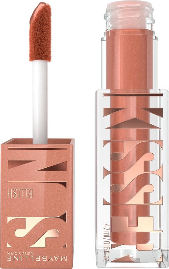 Maybelline New York Sunkissed Liquid Glow Blush 8 Shades On blush voor alle huidtypen verrijkt met vitamine E voor een sunkissed glow voelt licht aan op de huid inclusief applicator