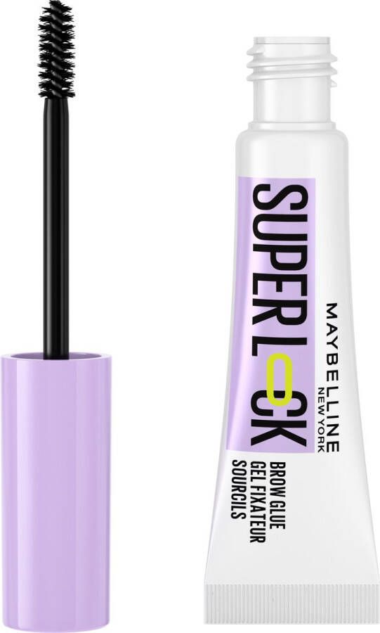 Maybelline New York Superlock Brow Glue transparante wenkbrauwgel voor gestylde wenkbrauwen tot wel 24 uur gel formule voelt licht aan plakt en klontert niet inclusief wenkbrauwstylingborstel