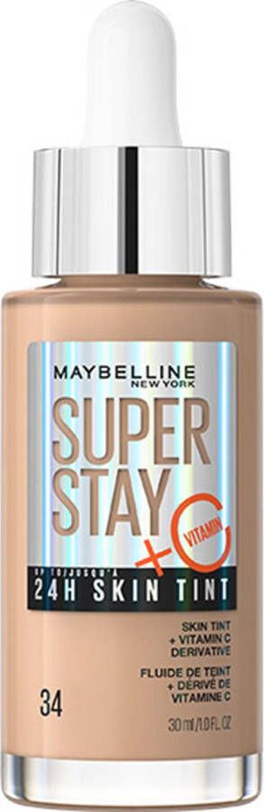 Maybelline New York Superstay 24H Skin Tint Bright Skin-Like Coverage foundation kleur 34
