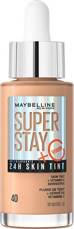 Maybelline New York Superstay 24H Skin Tint Bright Skin-Like Coverage foundation Kleur 40