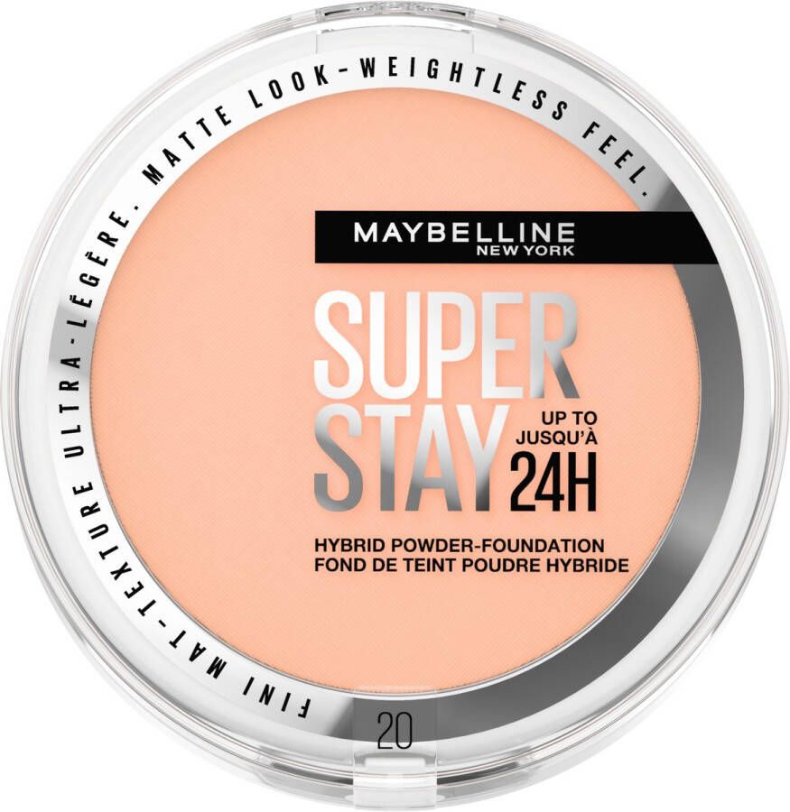Maybelline New York SuperStay Hybrid Powder-Foundation 20 Langhoudende Poeder Foundation 53g