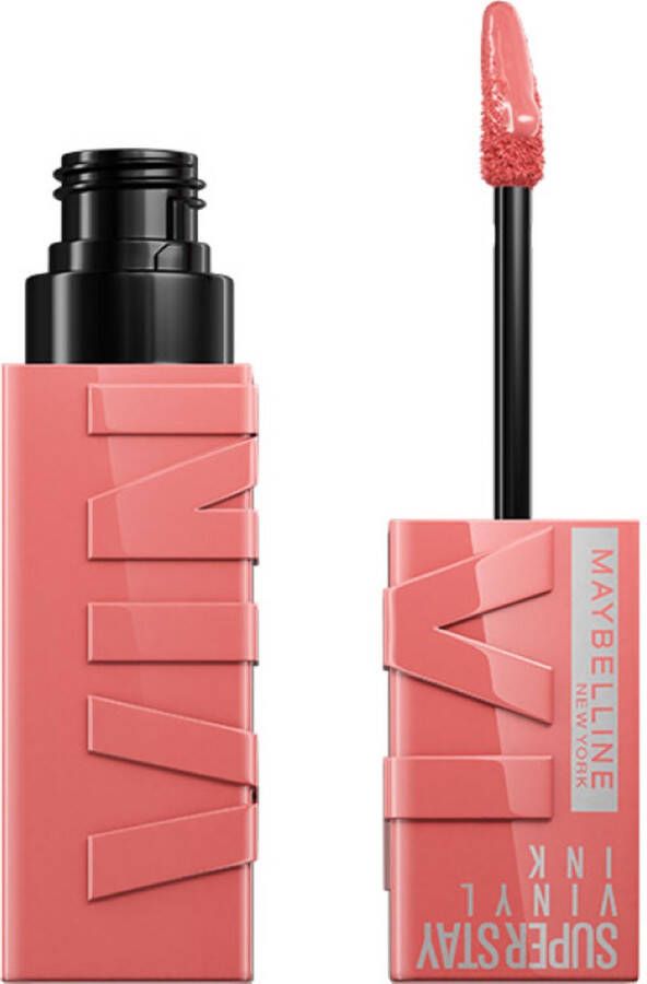 Maybelline New York SuperStay Vinyl Ink Lipstick 100 Charmed Roze Langhoudende Lippenstift 4 2 ml