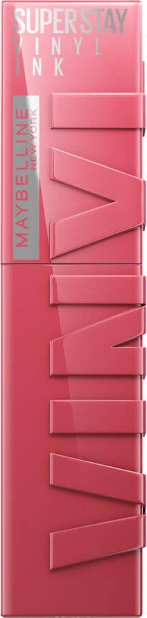 Maybelline New York SuperStay Vinyl Ink Longwear Liquid Lipstick 160 Sultry vloeibare lippenstift voor een schitterende glans en intense kleur blijft tot wel 16 uur zitten geeft niet af roze