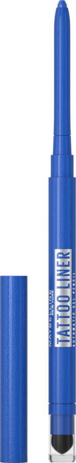 Maybelline New York Tattoo Automatic Liner Gel Pencil Sleepless Sapphire -poeder-in-gel formule voor zachte applicatie oogpotlood met automatische puntenslijper waterproof tot wel 36 uur langhoudend vlekt niet blauw