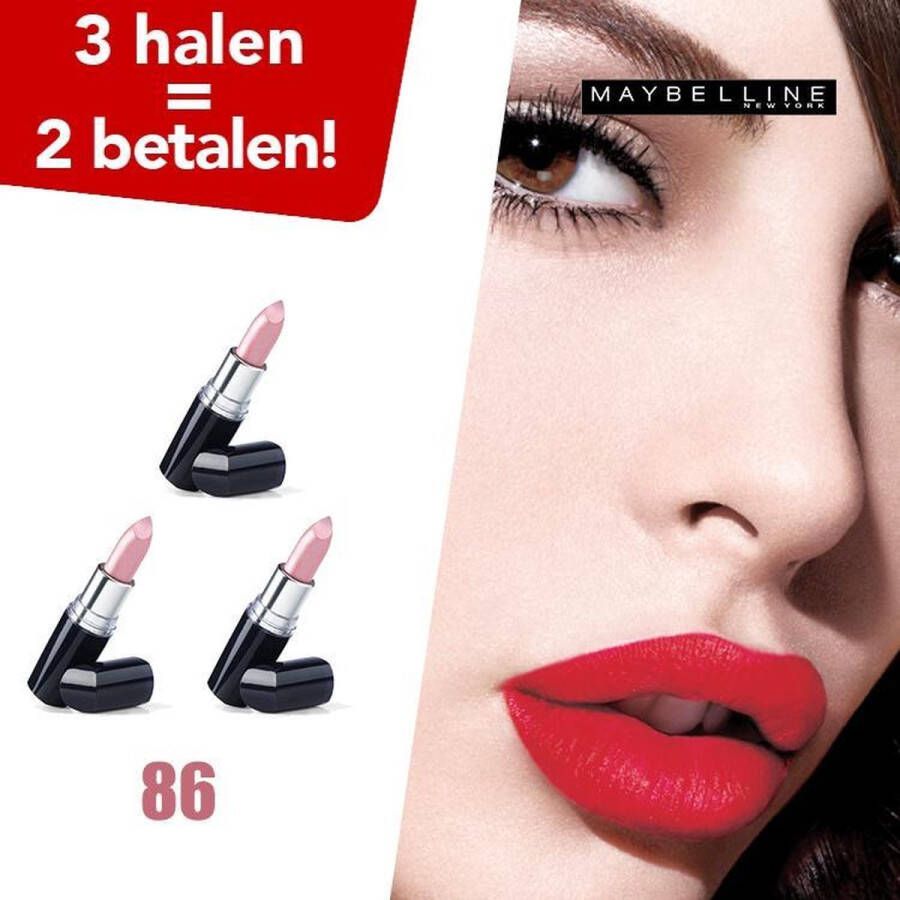 Maybelline Rouge Toujours Lipstick 86 Ambre 3 Halen = 2 Betalen!