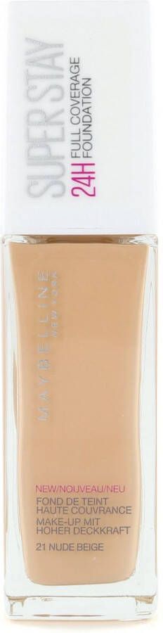 Maybelline SuperStay 24H Full Coverage Foundation 21 Nude Beige