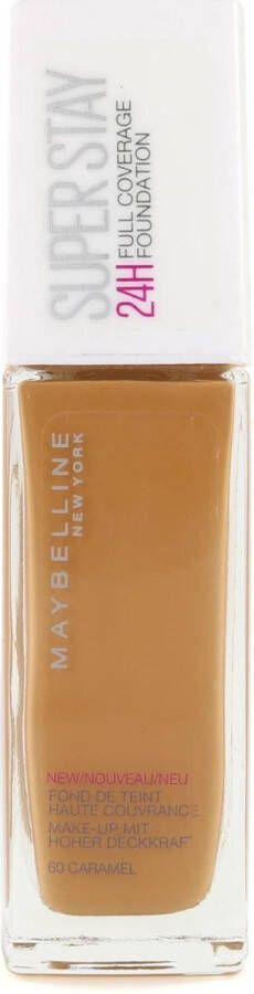 Maybelline SuperStay Full Coverage Foundation 060 Caramel – Super Dekkende Langhoudende Foundation met Matte Finish Olievrije Foundation – 30 ml