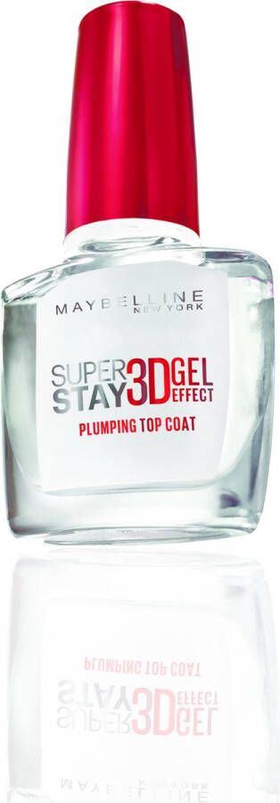 Maybelline New York Superstay 3D Gel Effect Plumping top coat Transparant
