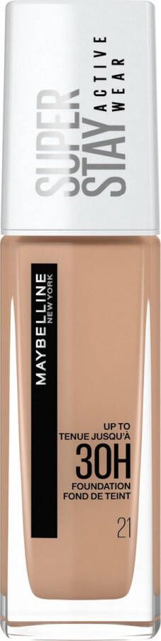 Maybelline New York SuperStay 30H Active Wear Foundation 21 Nude Beige Foundation 30ml (voorheen Superstay 24H foundation)