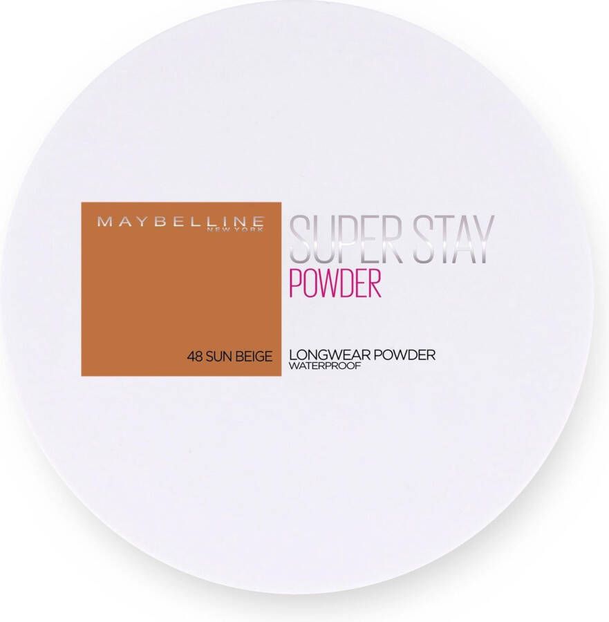 Maybelline New York SuperStay Full Coverage Powder Foundation 48 Sun Beige Super Dekkende Langhoudende Foundation Poeder met Matte Finish Poeder voor Egaal Uitziende Huid 9 gr