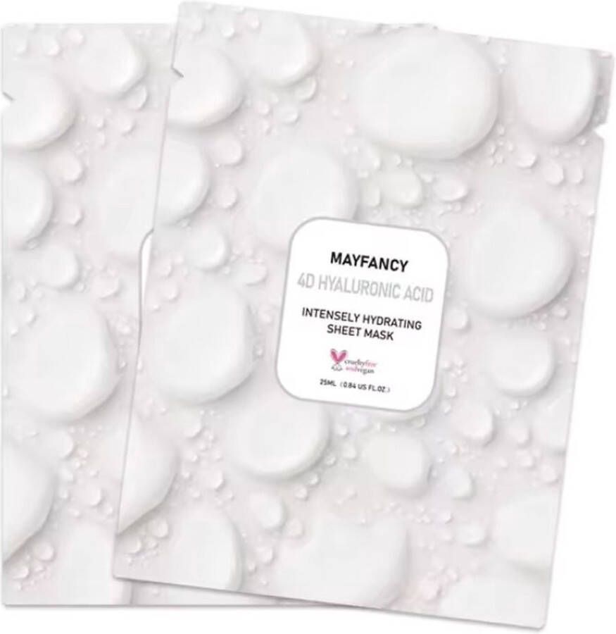 MAYFANCY Gezichtsmasker met Hyaluronzuur intens hydraterend- set 5 stuks
