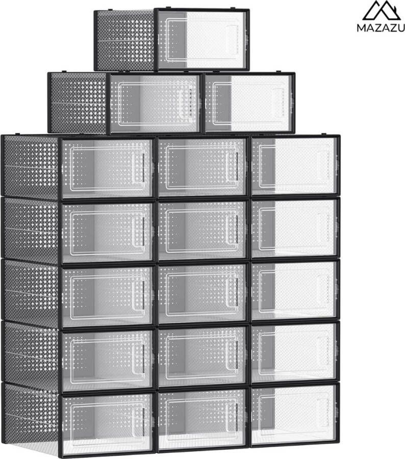 MAZAZU MIRA Home Schoendozen Opbergdozen Vakkenkast Schoen Organizer 33.3x23x14