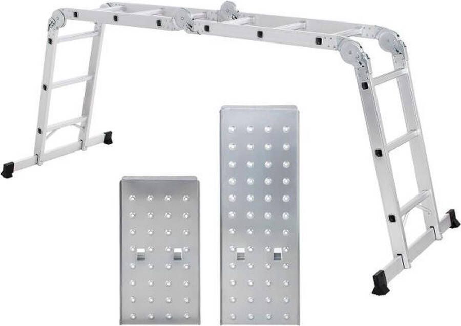 MAZAZU MIRA Multifunctionele Vouwladder 4x1 sporten Werkhoogte 4.50m