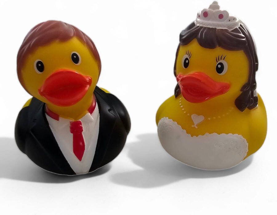 MBW Badeendjes bruid en bruidegom trouwen trouwcadeau