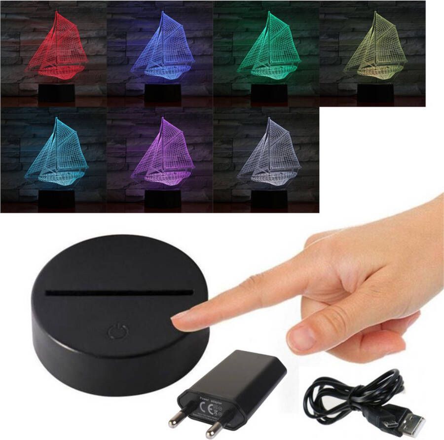 MC Living 3D Led Lamp Met Gravering RGB 7 Kleuren Skelet Basketbal