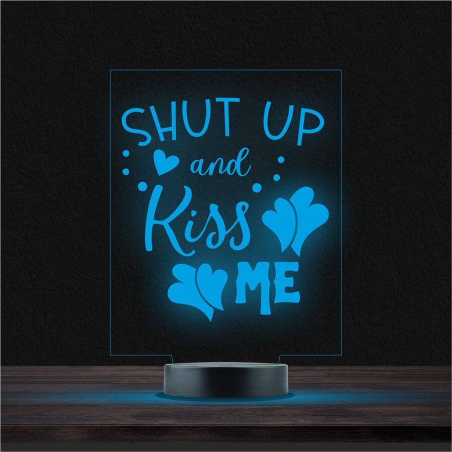 MC Living Hakmes Met Gravering RVS Shut Up And Kiss Me