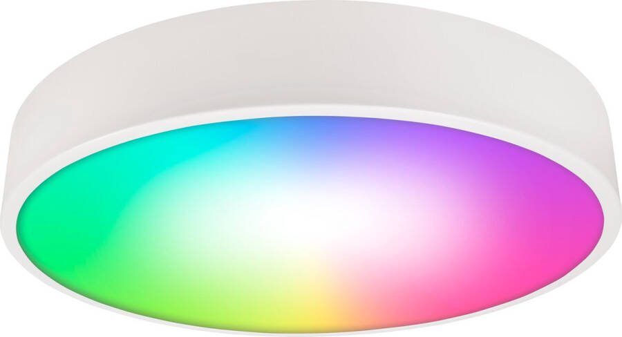 MC-Shine Plafondlamp LED met WiFi Plafonniere 36W Led lamp 4450 lm Binnenlamp Ø40cm Ronde lamp CCT en RGB Wit