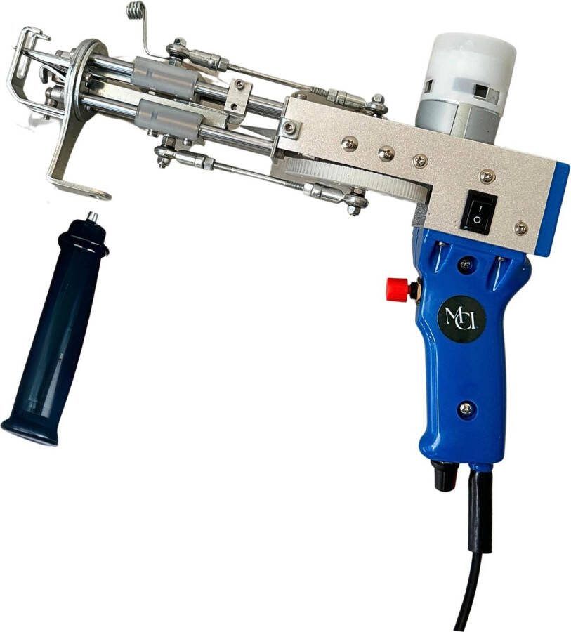 MCI Tufting Gun 2 in 1 Tufting Gun Tufting Gun Beginnerspakket Tuftgun Tuften Tufting Punch Needle Punch Borduurmachine Beginnerspakket Tapijt Maken Blauw