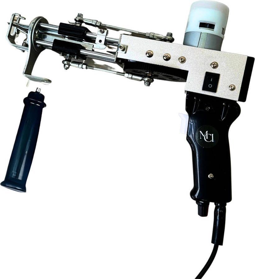 MCI Tufting Gun 2 in 1 Tufting Gun Tufting Gun Beginnerspakket Tuftgun Tuften Tufting Punch Needle Punch Borduurmachine Beginnerspakket Tapijt Maken Zwart