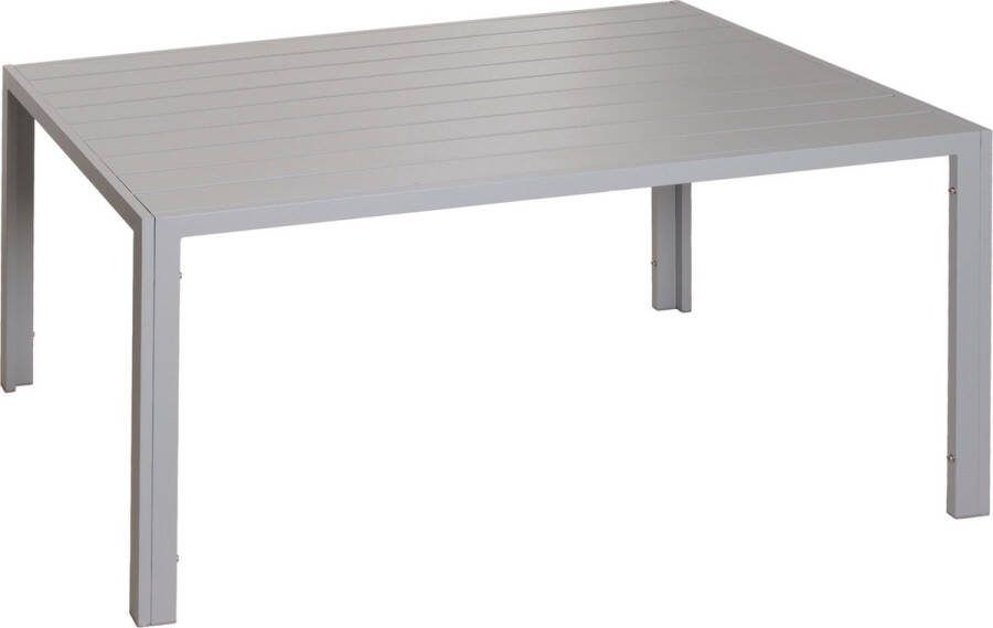 MCW Aluminium eettafel -N40 bistrotafel tuintafel balkontafel weerbestendig 140x80cm ~ lichtgrijs