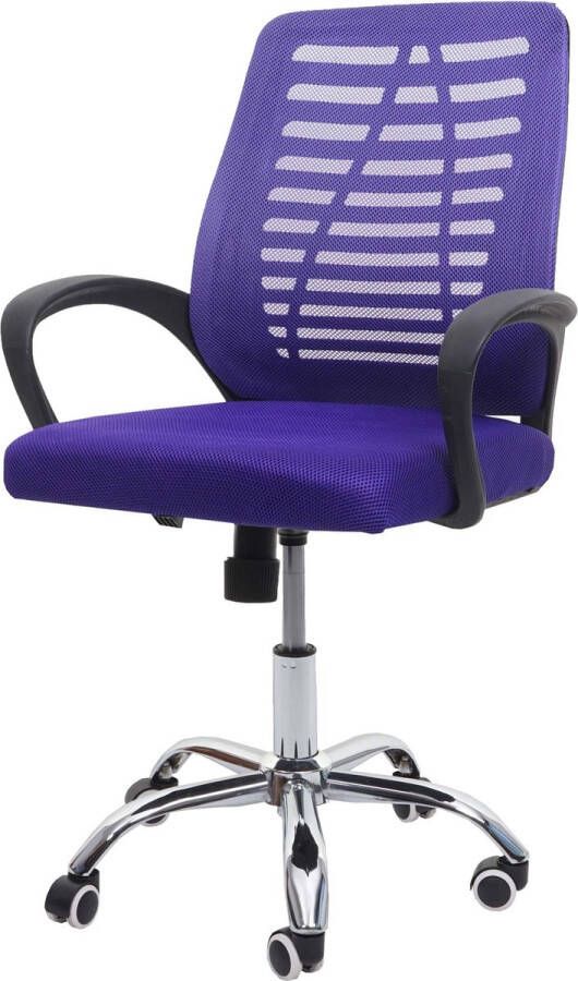 MCW Bureaustoel -L44 bureaustoel computerstoel ergonomische rugleuning netbespanning stof textiel ~ paars