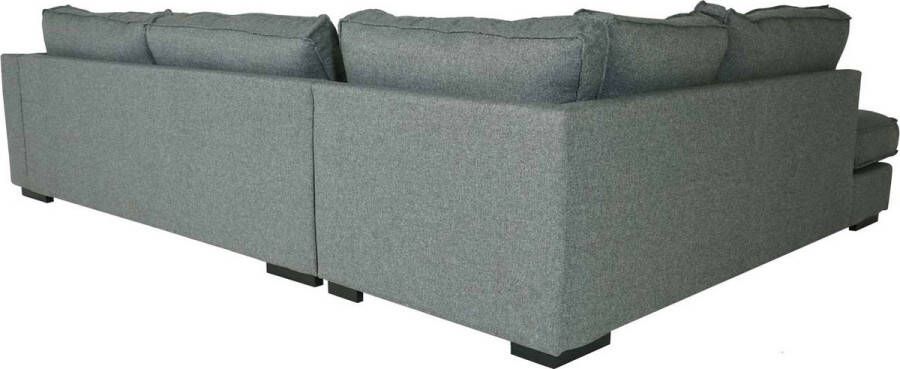 MCW Hoekbank -J58 bank met voetenbank links Made in EU waterafstotend 295cm ~ stof textiel grijs