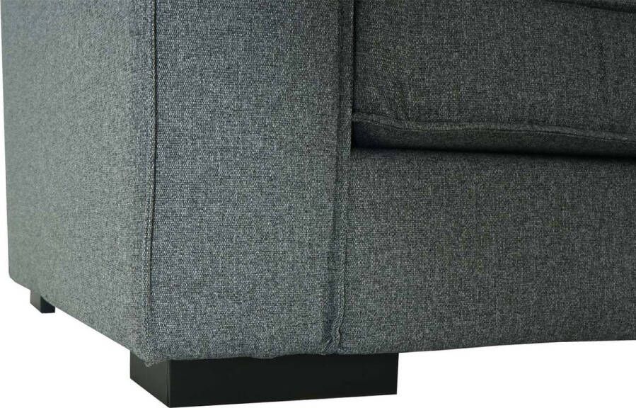 MCW Hoekbank -J58 bank met voetenbank rechts Made in EU waterafstotend 295cm ~ stof textiel grijs
