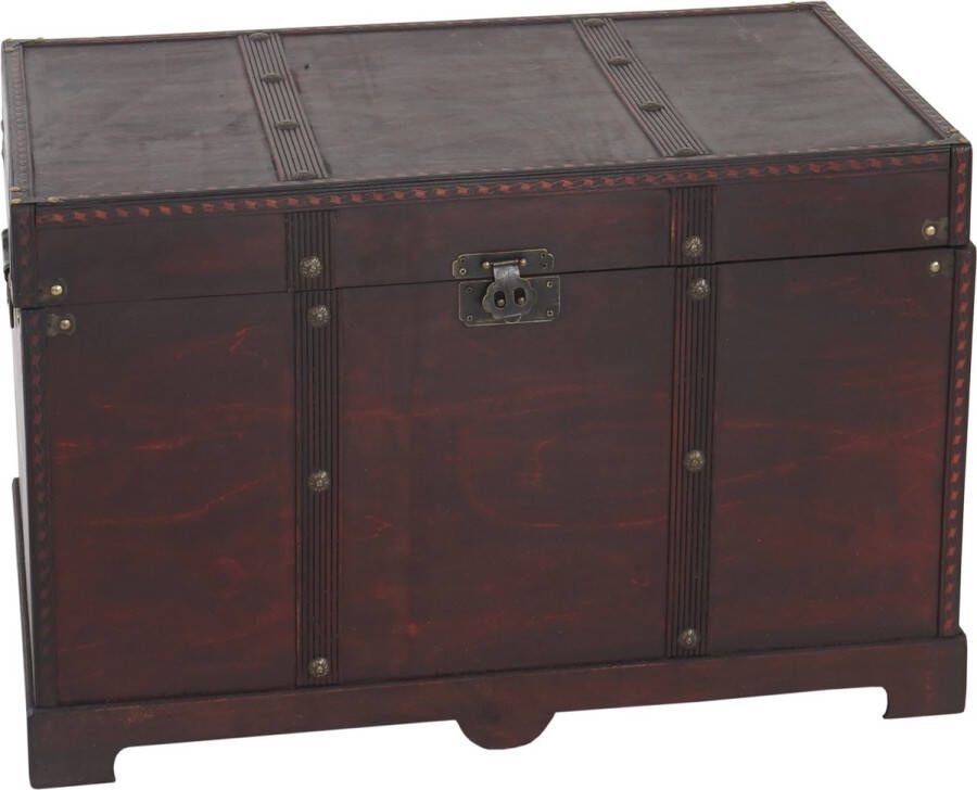 MCW Houten kist Houten kist Schatkist Valce antiek look 49x77x47cm ~ hoekig