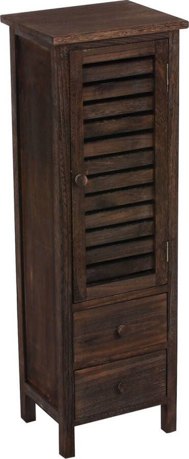 MCW Ladekast 90x30x25cm shabby look vintage ~ bruin
