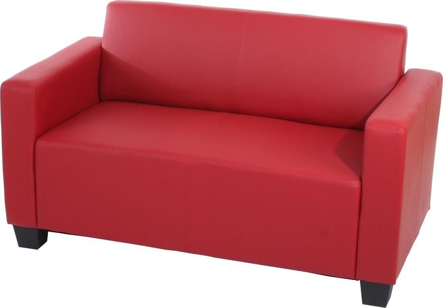 MCW Modulaire 2-zits bank Lyon loungebank kunstleer 136cm ~ rood