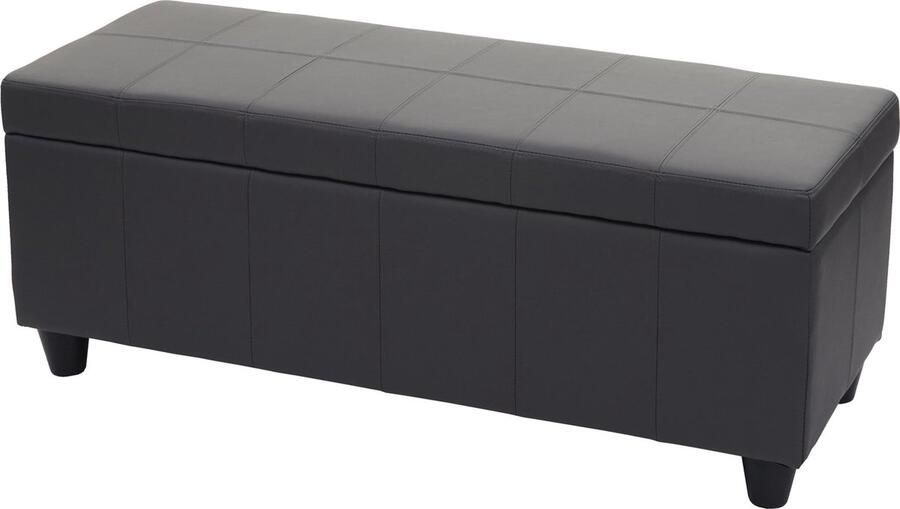 MCW Opbergkist Kriens zitbank kunstleer 45x114x45cm ~ grijs mat
