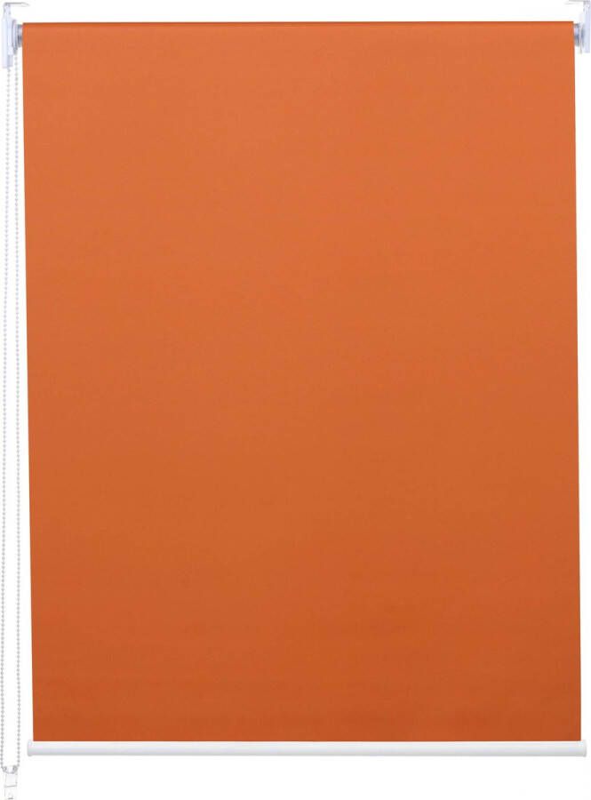 MCW Rolgordijn -D52 raamrolgordijn zijwaartse tochtwering 100x160cm zonwerende verduistering ondoorzichtig ~ oranje
