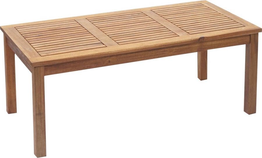 MCW Salontafel -E99 tuintafel bijzettafel balkontafel massief acaciahout MVG-gecertificeerd 100x50 cm bruin