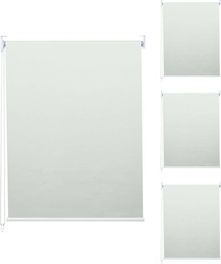 MCW Set van 4 rolgordijnen -D52 raamrolgordijn zijwaartse tochtwering 100x160cm zonwering ondoorzichtig ~ crème