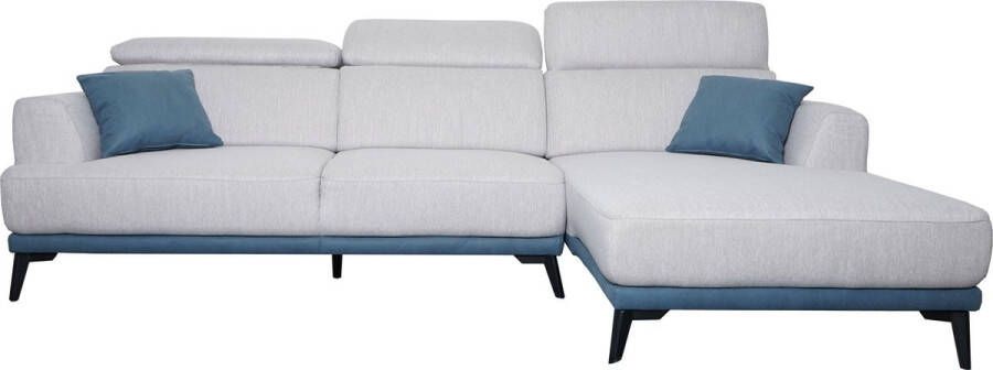 MCW Sofa -G44 hoekbank L-vorm 3-zits ligvlak Nosagvering pocketvering kern verstelbaar 277cm ~ rechts lichtgrijs