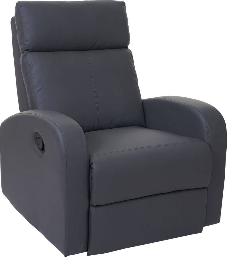 MCW TV-fauteuil -A54 Premium relaxfauteuil schommelfunctie draaibaar ~ kunstleer grijs