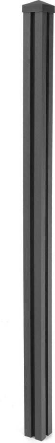 MCW WPC paal Sarthe WPC schutting pijlerpaal insteeksysteem ~ 240cm antraciet