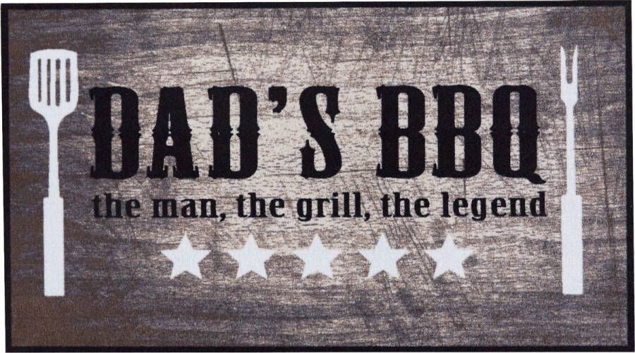 MD-Entree Barbecue Mat Dad&apos;s Bbq 67 X 120 Cm